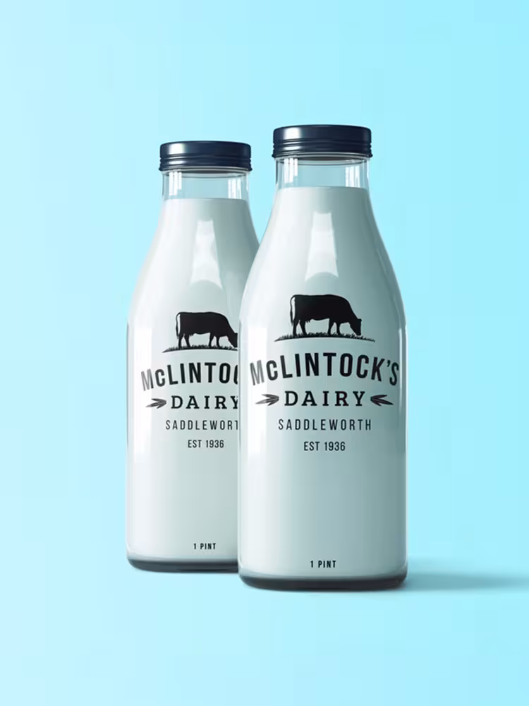 McKlintock's Dairy Milk Bottle Design